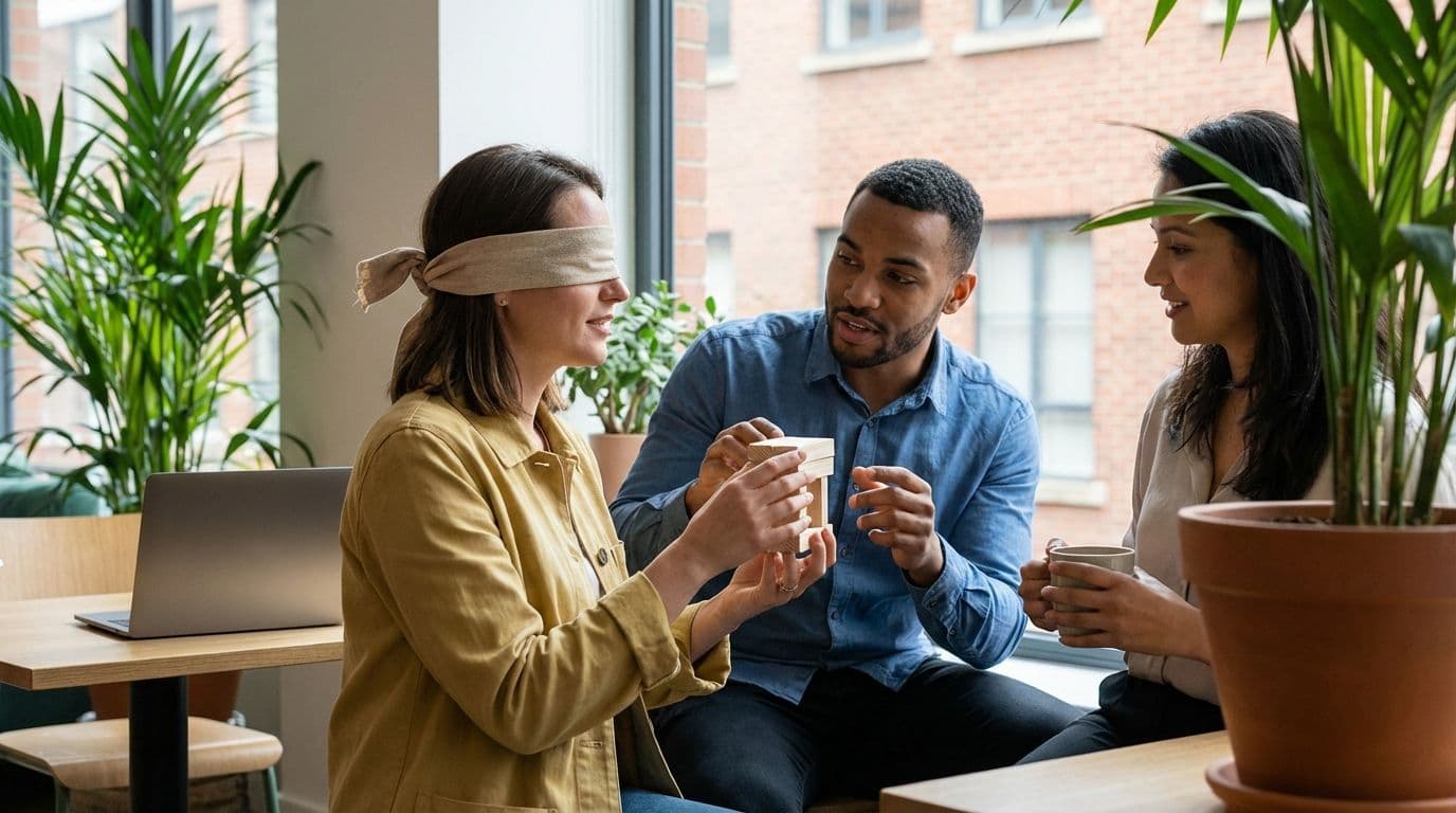 The Blind Build Challenge: a team building activity for clarity & trust