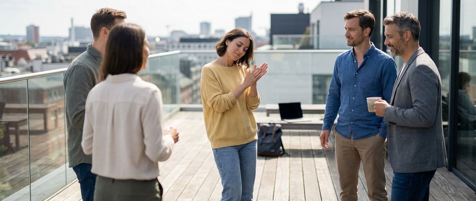Clap Sync Challenge: a rhythmic team building activity for instant group focus