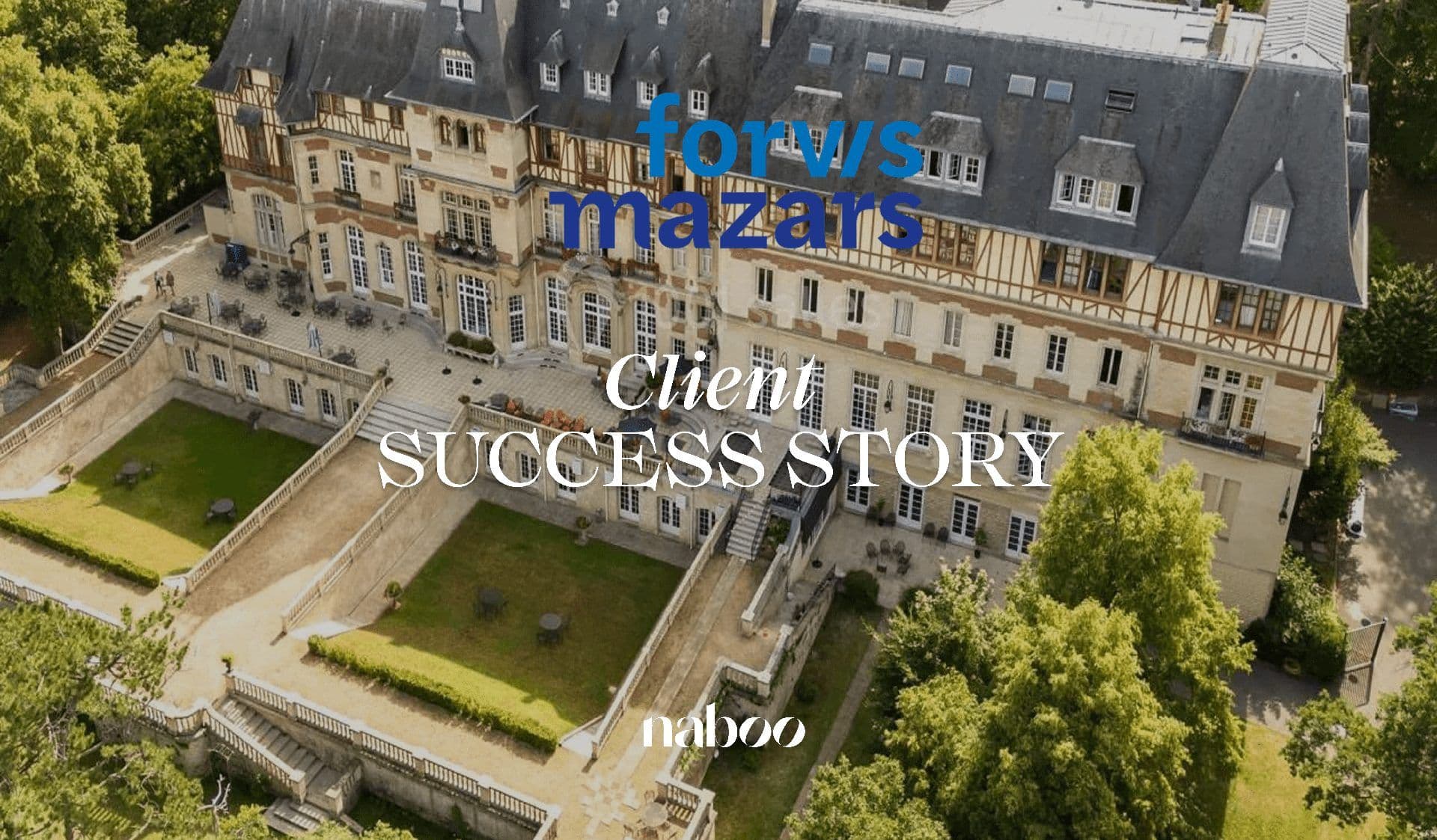 Aerial view of a historic chateau with terraced gardens, perfect for a corporate retreat or seminar.