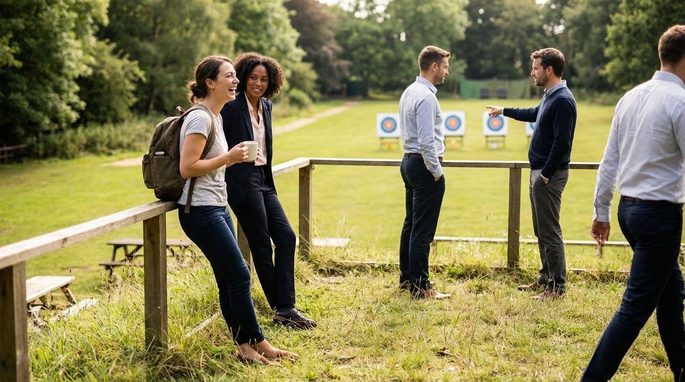 Compétition de tir à l'arc : une activité de team building en plein air axée sur la précision et la discipline.