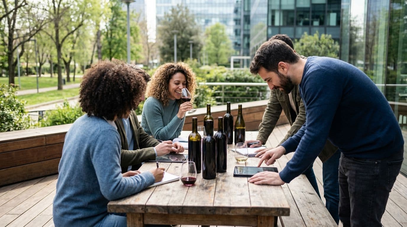 Défi de dégustation de vins : une activité de team building sophistiquée favorisant la découverte et la collaboration.