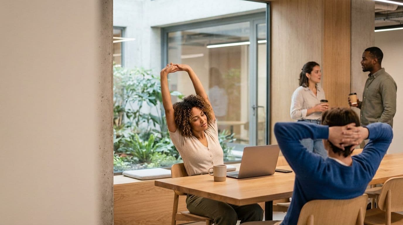 Desk Stretch Break: a short team building activity to reduce meeting fatigue