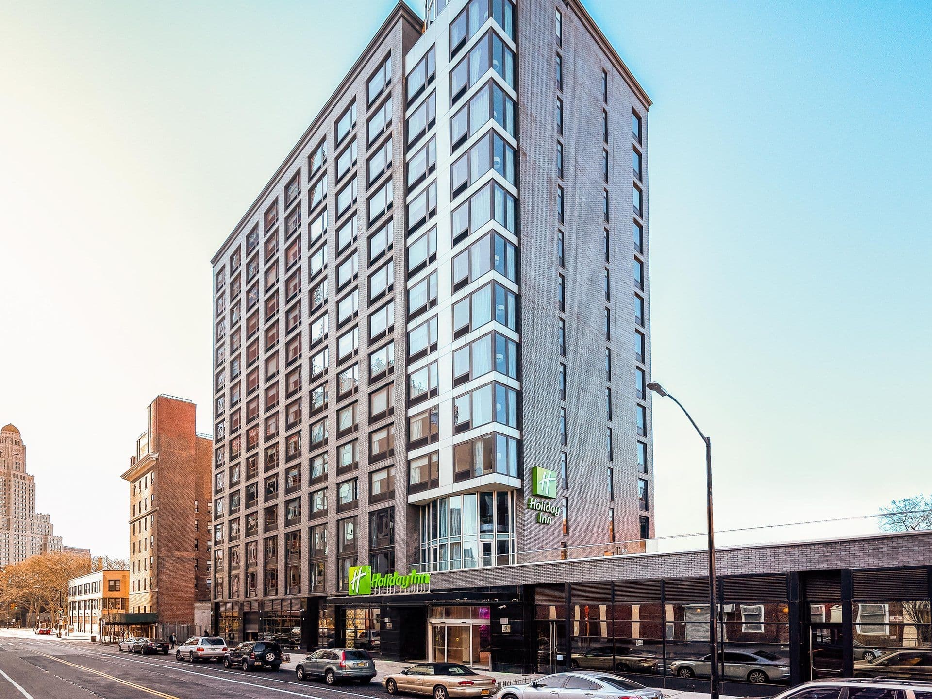 A modern Holiday Inn hotel in Brooklyn, a suitable corporate event venue for overnight seminars.