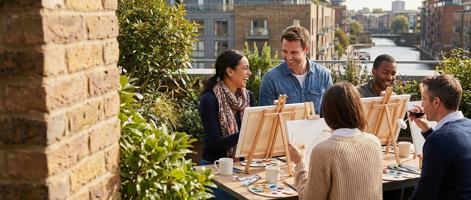 Paint and Sip: a creative team building activity that combines art and social connection