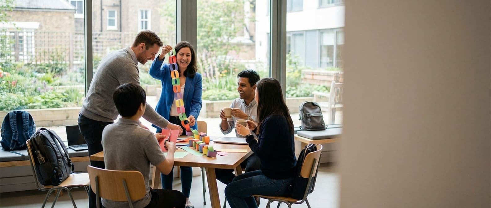 Paper Chain Competition: a hands-on team building activity for coordination
