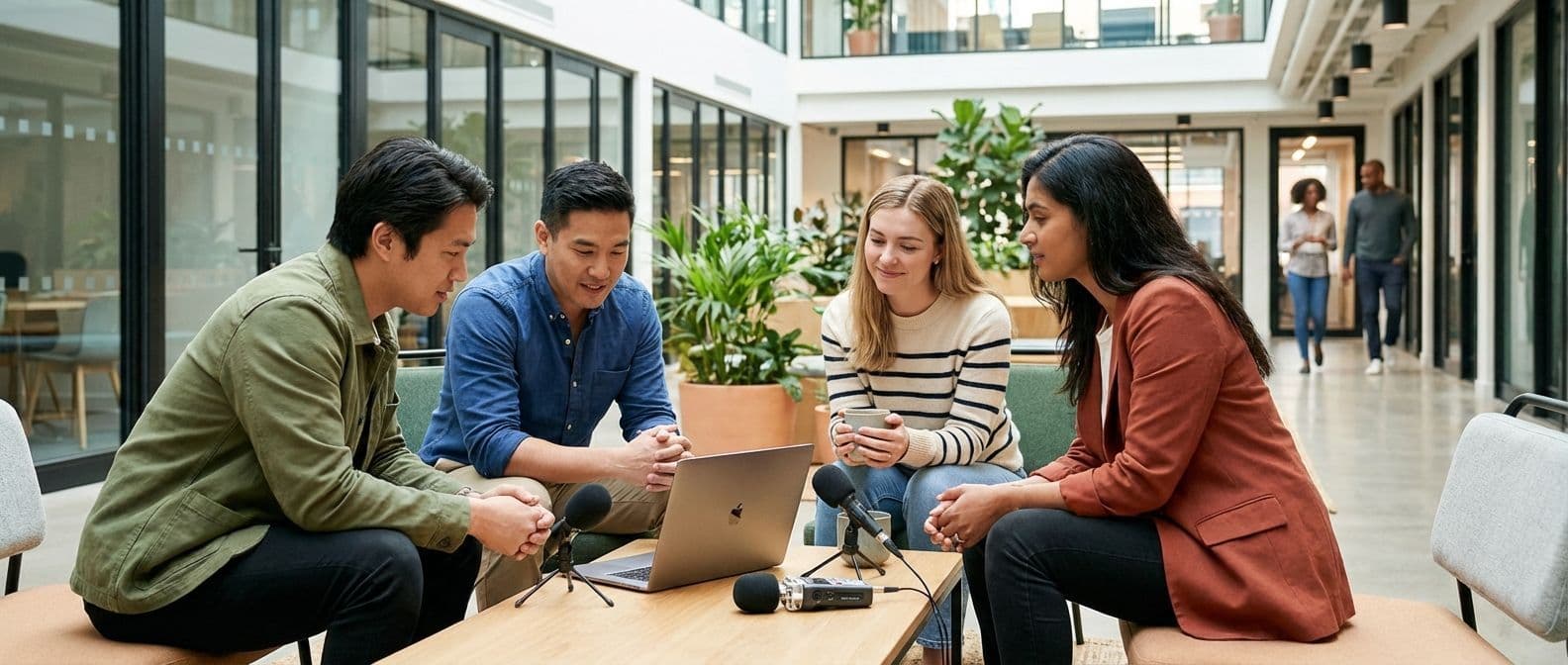 Podcast Recording Challenge: a communication-focused team building activity for storytelling and collaboration
