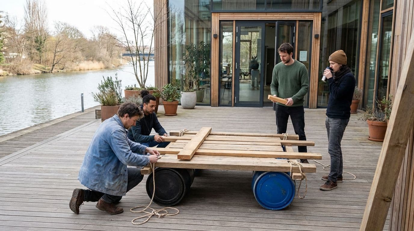 Raft Building Challenge: an adventurous team building activity for hands-on collaboration